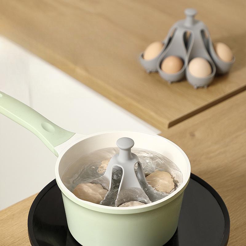 Wholesale Boiled Eggs with Silicone Cooking Tools Convenient to use Home Steaming Stands Creative Egg Trays Simple Kitchen Tools