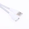Przedłużacz USB z lampką LED i wentylatorem Zasilacz Adapter Kabel męski na żeński Elastyczny przewód w metalowym oplocie Do lampki biurkowej Lampki nocnej