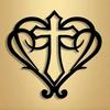 Vintage Heart Cross Metal Wall Art Sign, Home Decor Gift for Farmhouse Cafe Bar