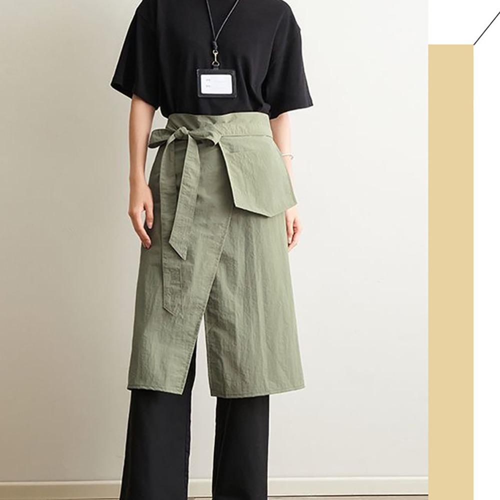 

Waterproof Kitchen Apron Breathable Split Waist Apron Half-length Waist Pinafore for Home Kitchen зелений