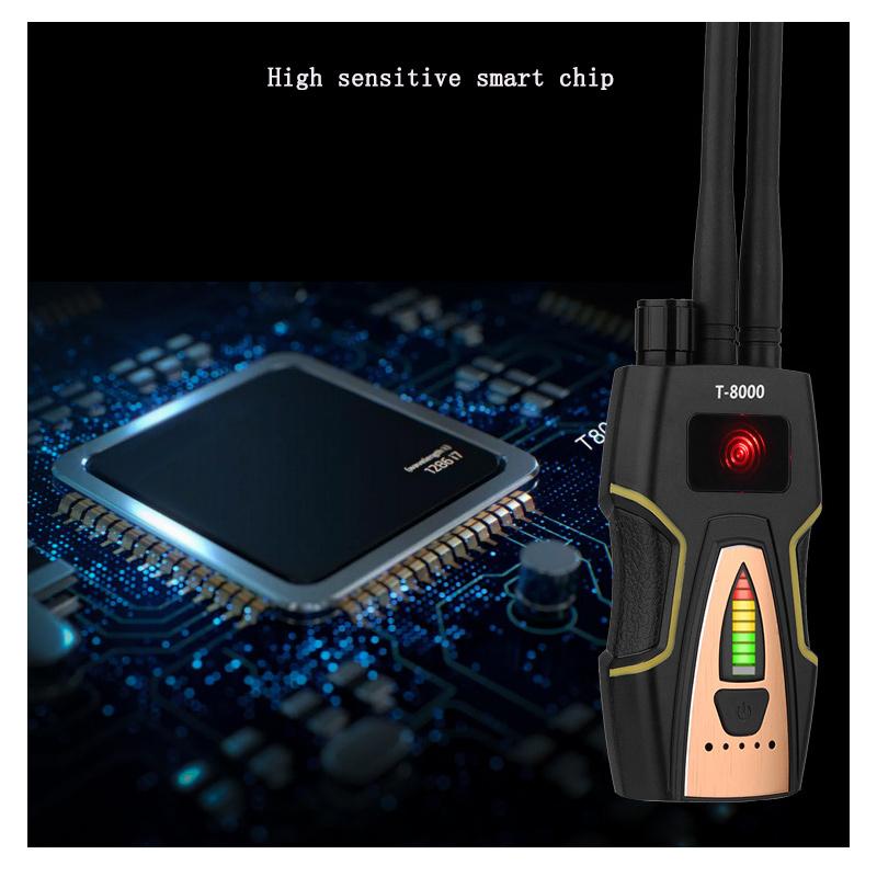 T8000 Wireless Signal Detector GPS Anti Positioning Search Camera Stealing Eavesdropping Detection Track Terminator Smart Chip