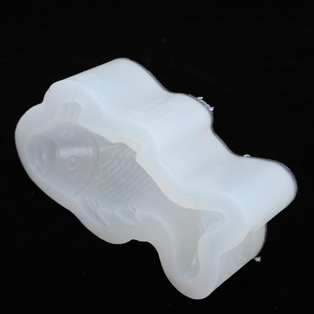Waffle Mold Silicone Fish Silicone Mold Reusable White Silicone Koi Fish Mold Fish 3.7 x 16cm Soap Making Mold Ice Cream Making