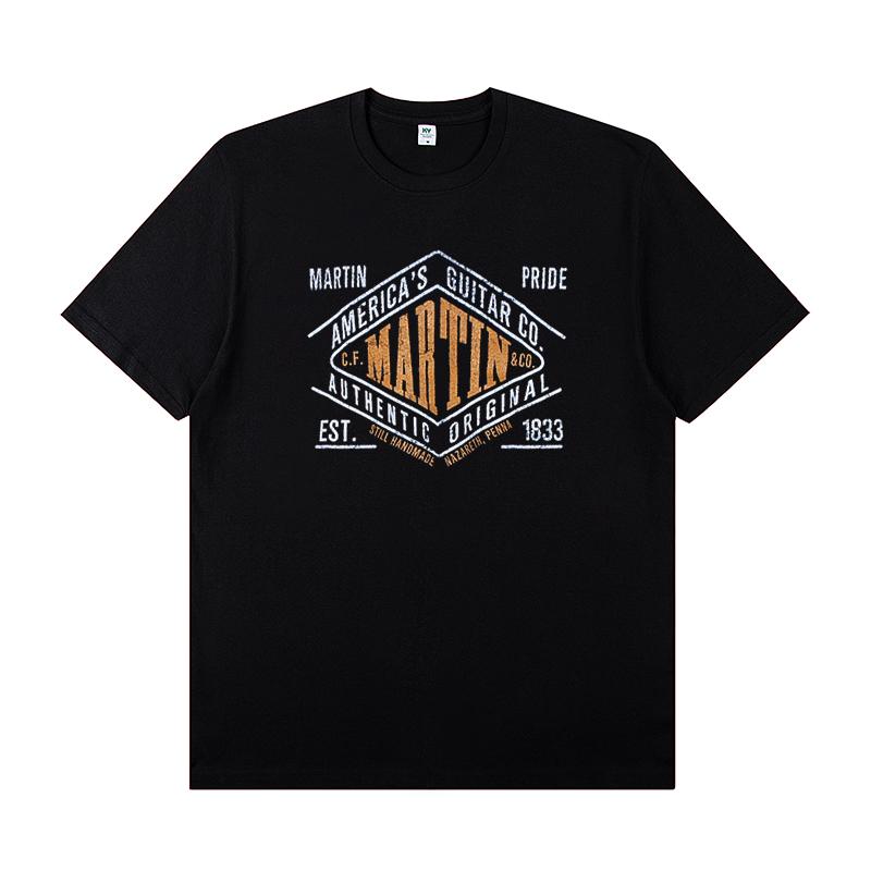 Martin Martin Kytarista Kostým Rocková Kapela Tričko Pánské Krátký Rukáv Potisk Nástroje Bavlněné Tričko Letní Oblečení Topy Tričko