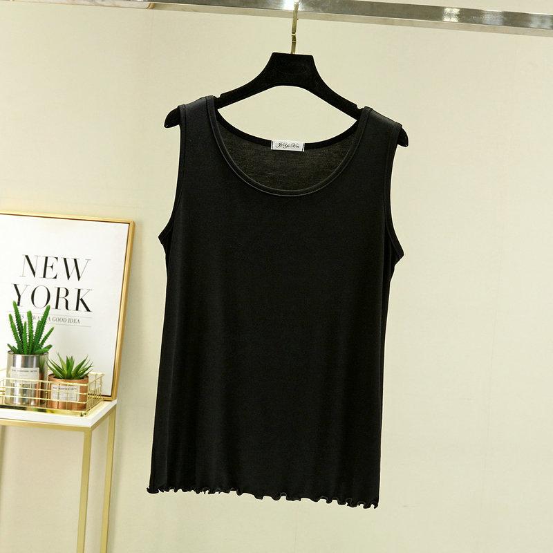 Women's Crew Neck Sleeveless Tank Top Loose Casual Modal Knit Vest Spring Autumn Plus Size Basic Undershirt