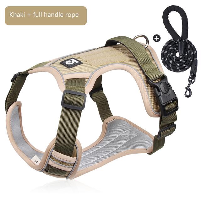 Dog Harness Vest Walking and Training Pet  Rope Harness and Leash Set Adjustable Dogs Collar Harness No Pull for French Bulldog