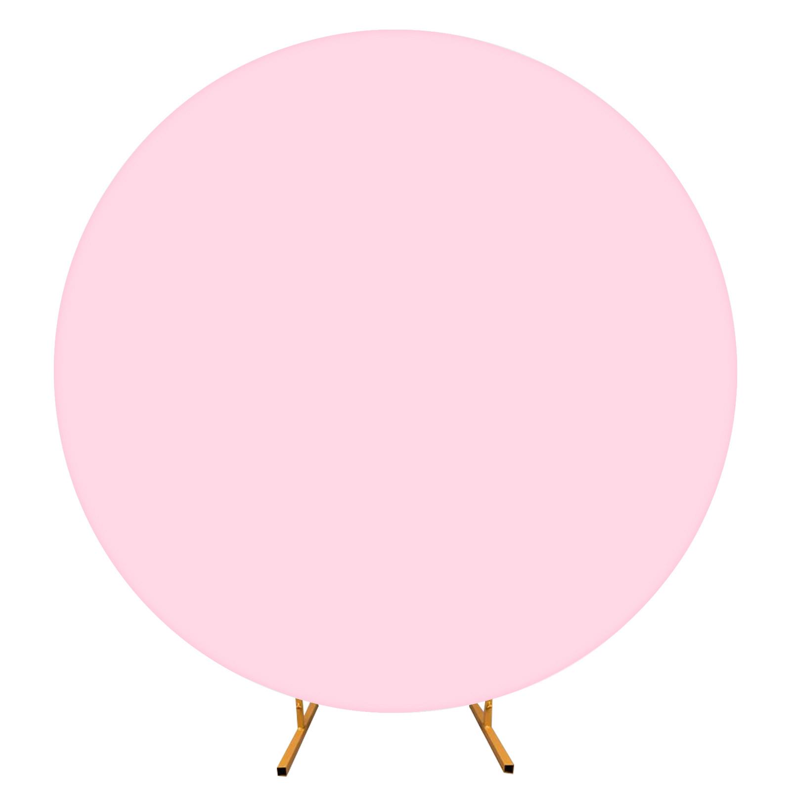 

Round Arch Backdrop Cover 6ft/6.5ft/7.2ft Wrinkle Resistant Machine Washable For Wedding Birthday Baby Shower Decorations 6ft (1.8m diameter round) рожевий