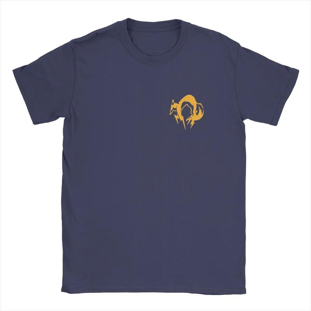 Men's T-Shirts Metal Gear Solid FOX Logo Game Creative Cotton Tee Short Sleeve MGS Gothic Oversized Male Female Short Sleeves