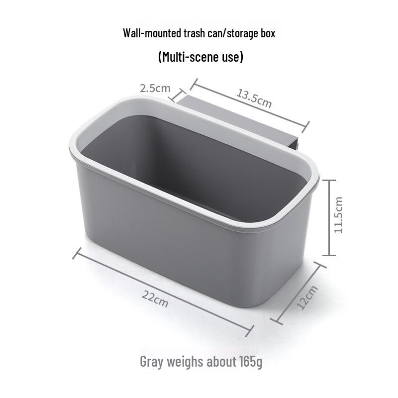 Wall-Mounted Lidless Trash Bin for Kitchen & Bathroom