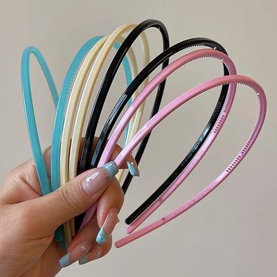 2 Stück Niedliches Plastik Extrem Feines Haarband für Frauen Mädchen Kann Doppelt auf dem Kopf Getragen Werden Rutschfeste Haarbänder Haarschmuck