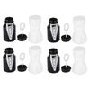 26PCS Hochzeit Seifenblasenflaschen Braut und Bräutigam Form Mini Seifenblasen Partyflasche für Jahrestag