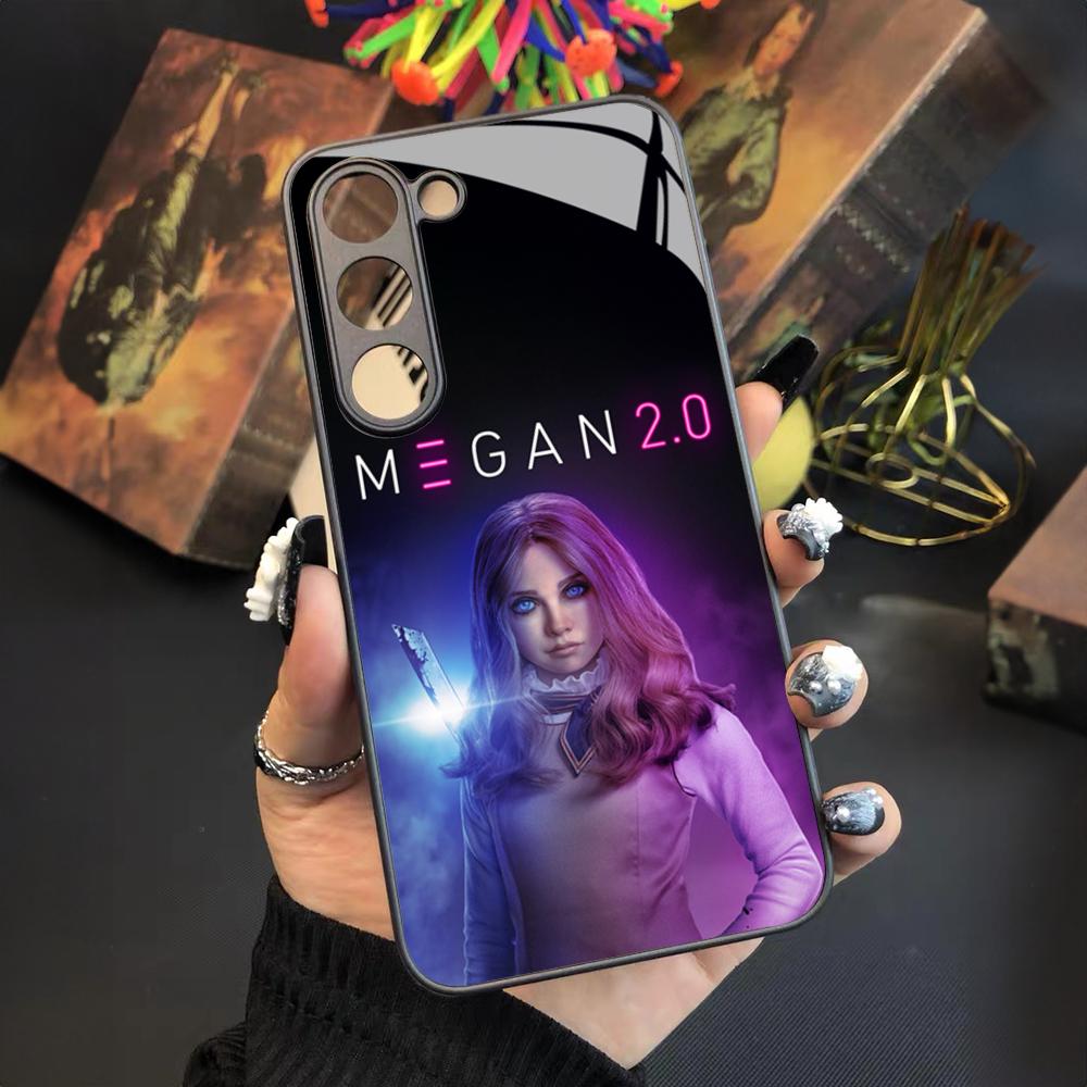 Megan Zeichenpuppe M3GAN Handyhülle Für Samsung Galaxy S26 S25 S24 S23 S22 S20 S21 Ultra Plus Fe Farbige Silberne Hülle