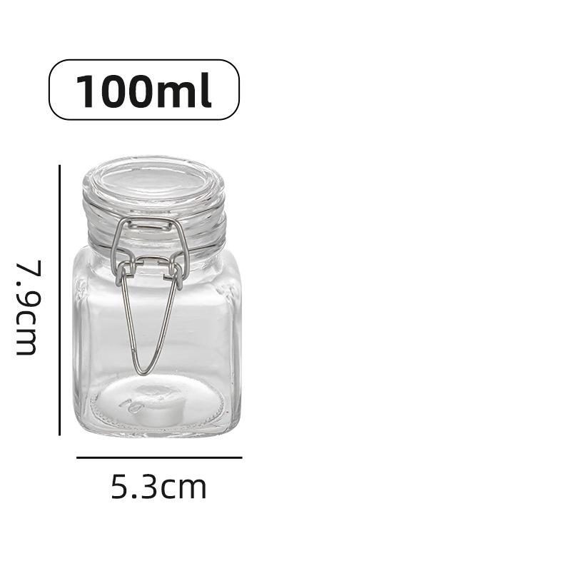 Mini Snap Seal Glass Jar for Seasonings, Coffee, Tea, Candy, and Spices