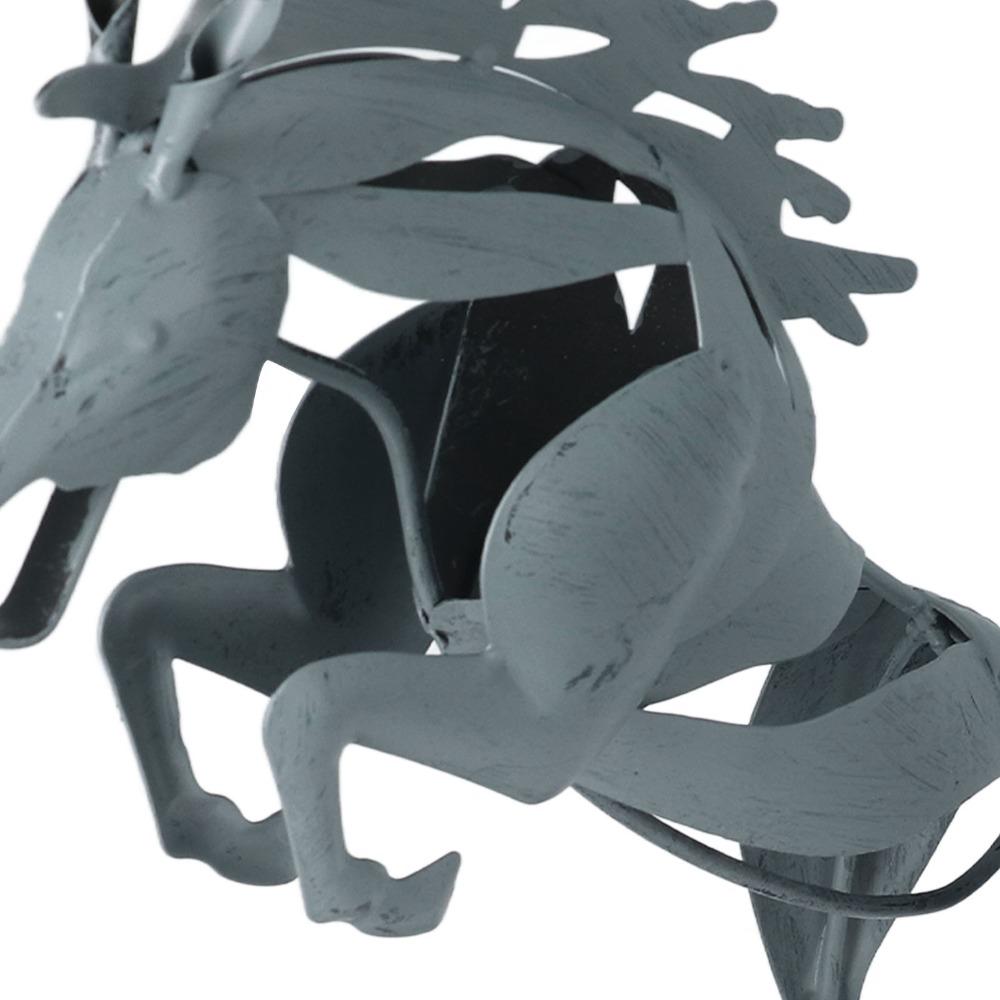 Iron Running Horse Statue Abstract Horse Figurine Decor Desktop Horse Ornament Office Display