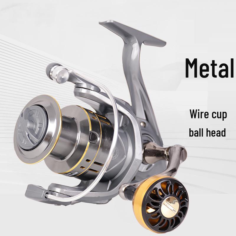Large Capacity All-Metal Spinning Fishing Reel with Increased Beveled Spool