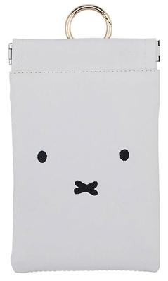 Portable Trash Can POY Dick Bruna Miffy Face with Carabiner and Side X 16 4495601 HEMING'S Pouch, White, Pocket, White, Approx. 10.5 Cm,