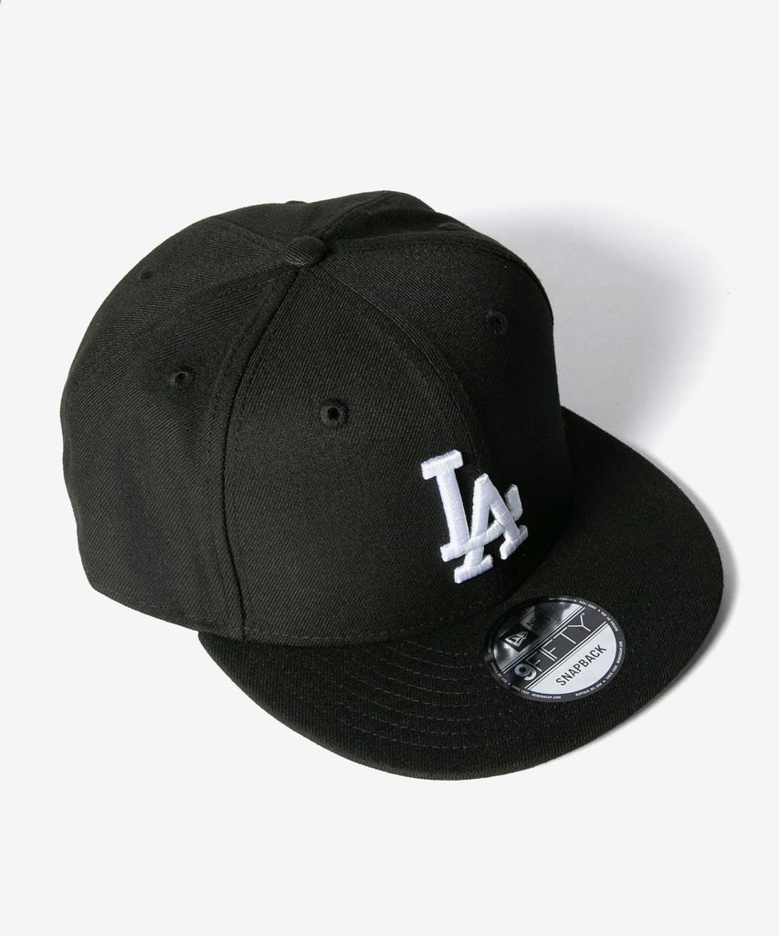 New Era 9FIFTY Los Angeles Dodgers Black Free Size Cap, & White, [Used]