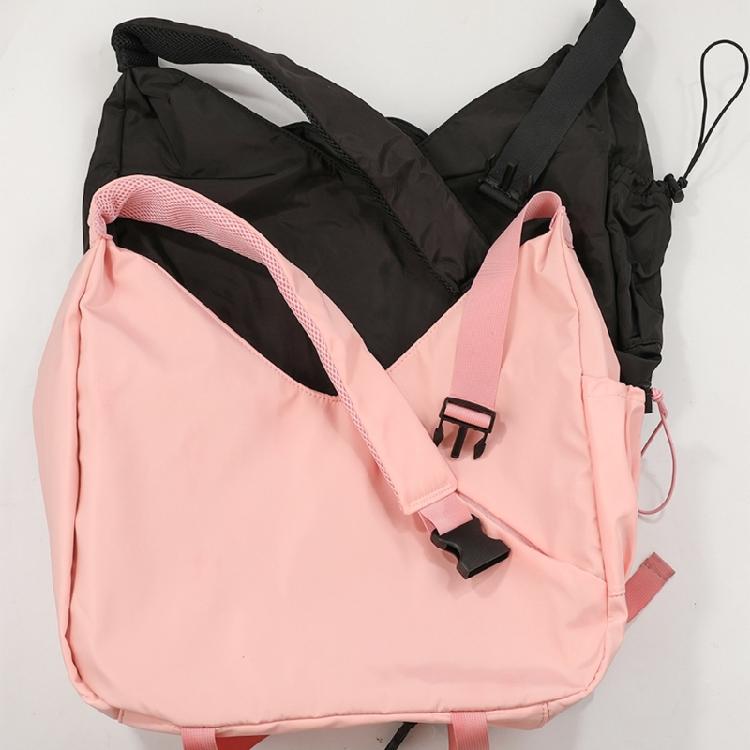 Dry Wet Separation Yoga Shoulder Bag for Women Including Shoe Compartment Ergonomic Strap Polyester Texture Outdoor Use