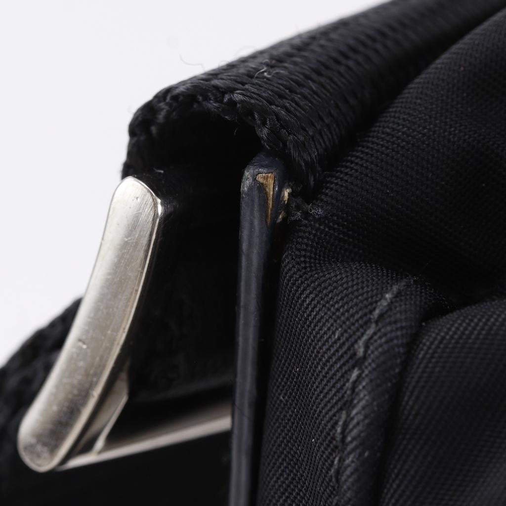Prada Shoulder Bag Black Nylon Unisex Used