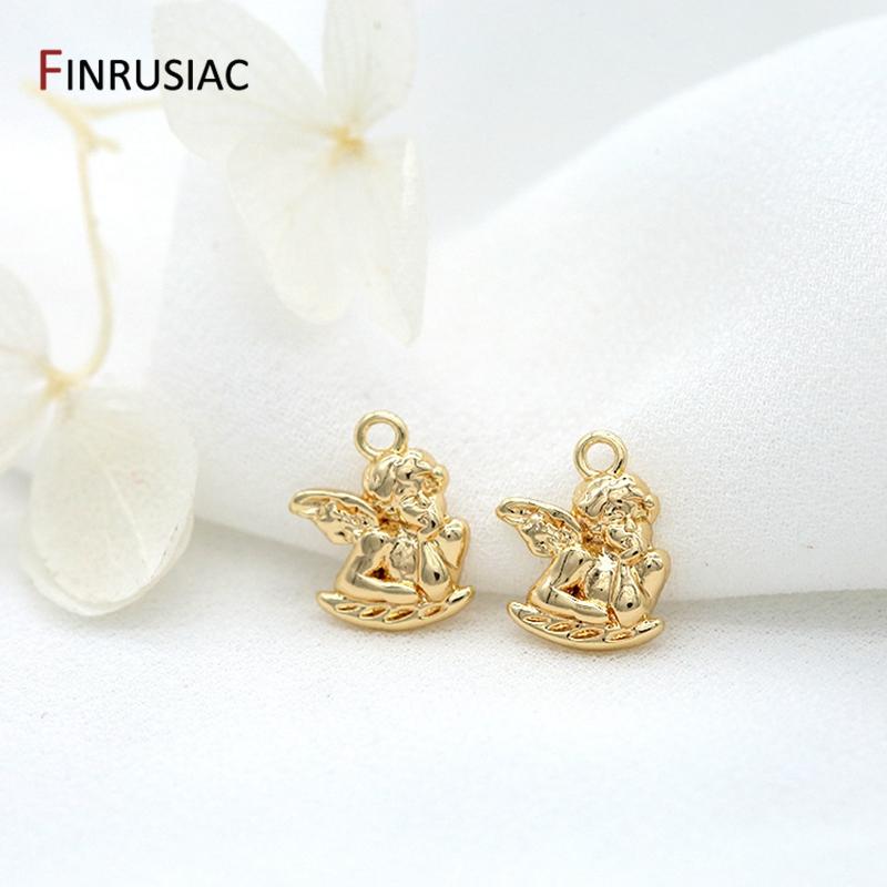 

14K Gold-Plated Metal Charm Pendants DIY Bracelet/Necklace/Earrings, Eagle/Rose/Skull And Angel Wings Fairy Charms Pendants 2 pieces