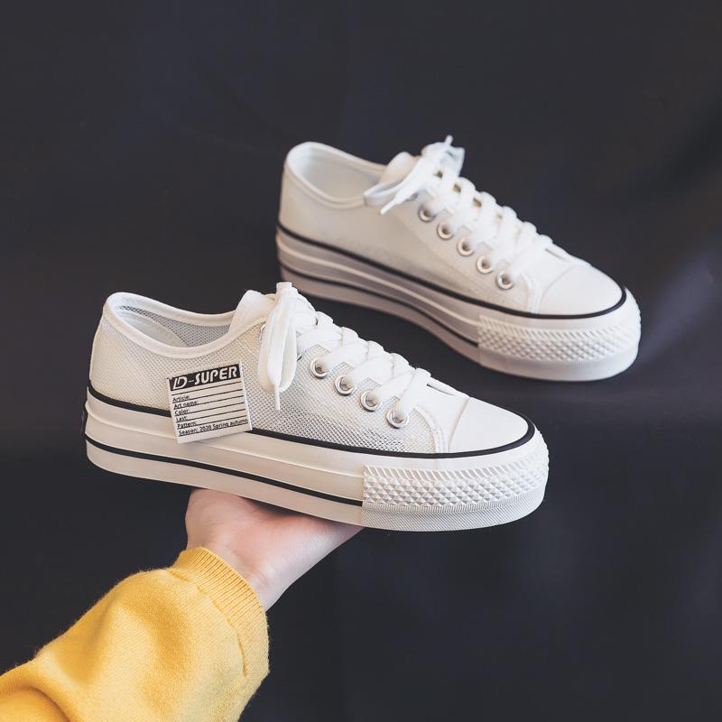 Autumn platform canvas shoes new niche student sports shoes board shoes