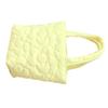Flower Pattern Tote Bag Women Polyester Cute Elegant Handbag for Lunch Box Feeding Bottle Snack White