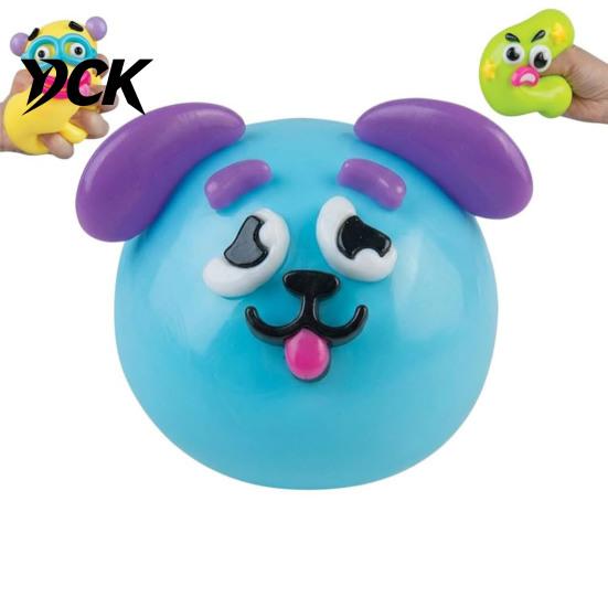 Portable Stress Reliever 1/2/5Pcs Dog Face Squeeze Toy, Moldable Slow Rise Cartoon Expression Relief Toy Ball, Relaxing Anxiety Relieving Fidget