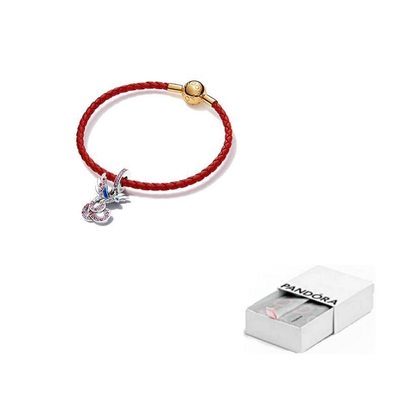 Pandora Lucky Rabbit Woven Leather Bracelet Women bracelet ZT2583