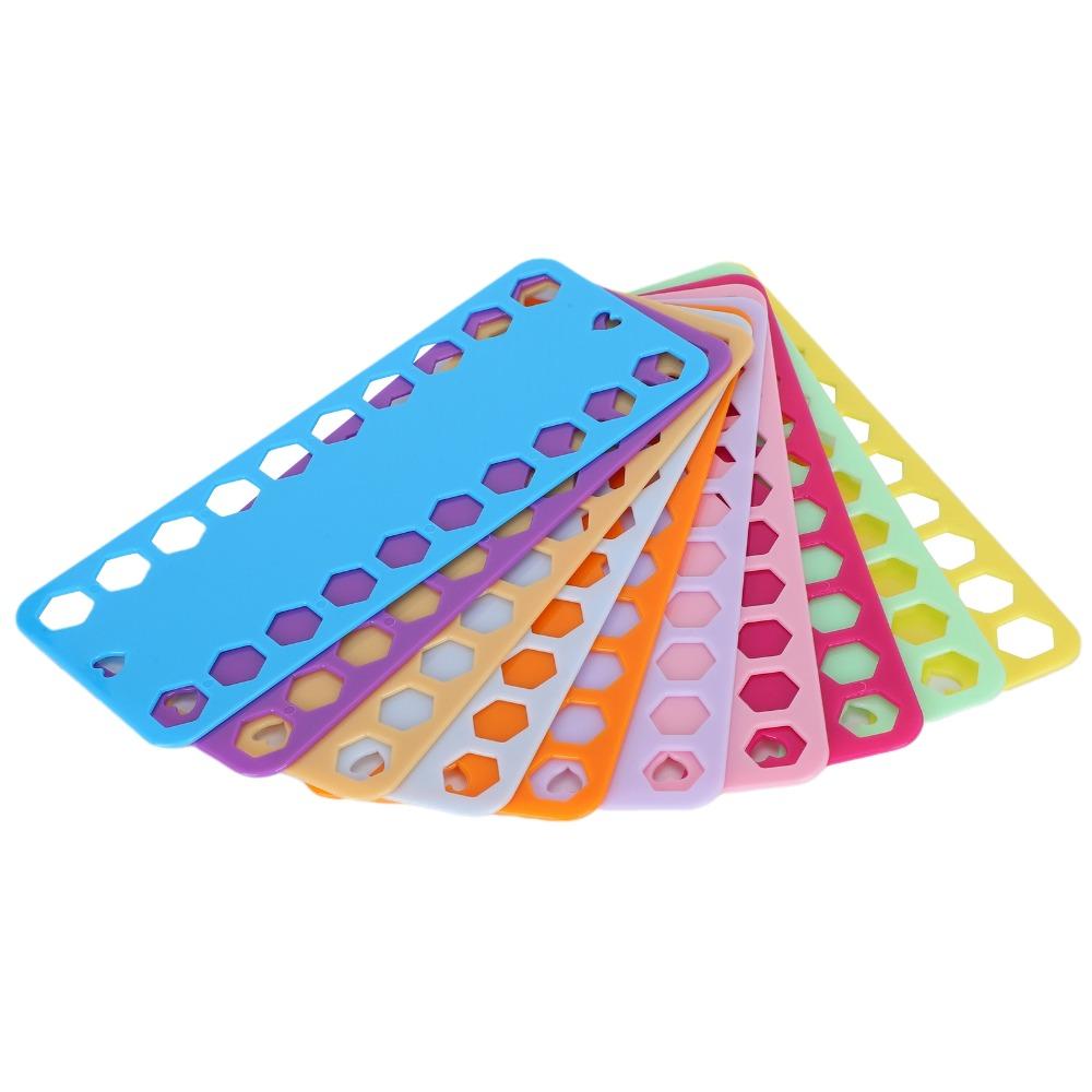 10Pcs Stackable Design Embroidery Floss Organizer 20 Holes Thread Winding Board For Cross Stitch