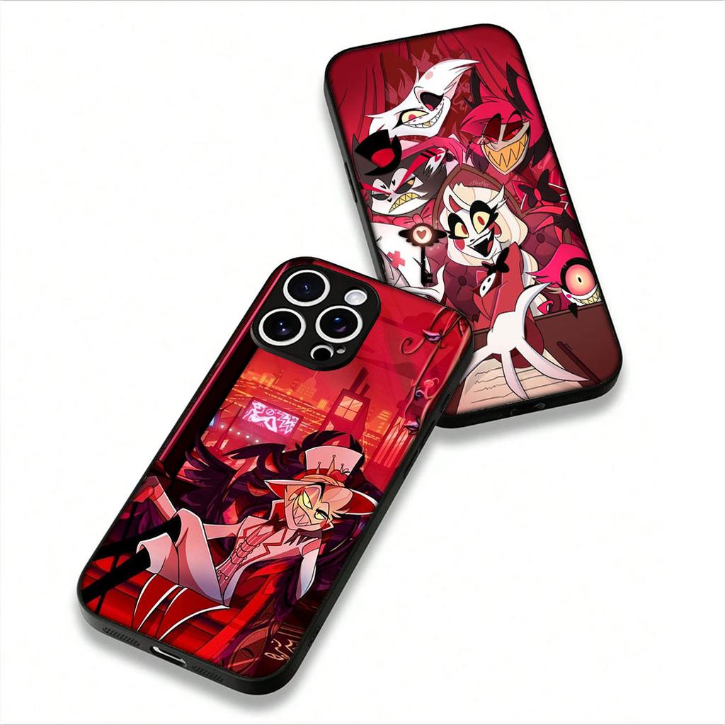 for Apple iPhone 17 16 15 11 Pro XS Max XR 6 7 8 Plus + SE 2020 5 16E Phone Cover Case H-Hazbins Alastor H-Hotels Angel Dust