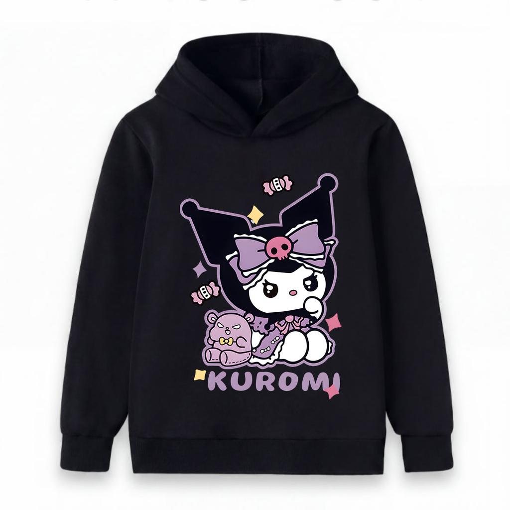 Kids Boys Girls Cartoon Printed Pullover Hoodie, Sweet Cute Candy Star Bear Pattern Casual Long Sleeve Hooded Sweatshirt For Children Daily X