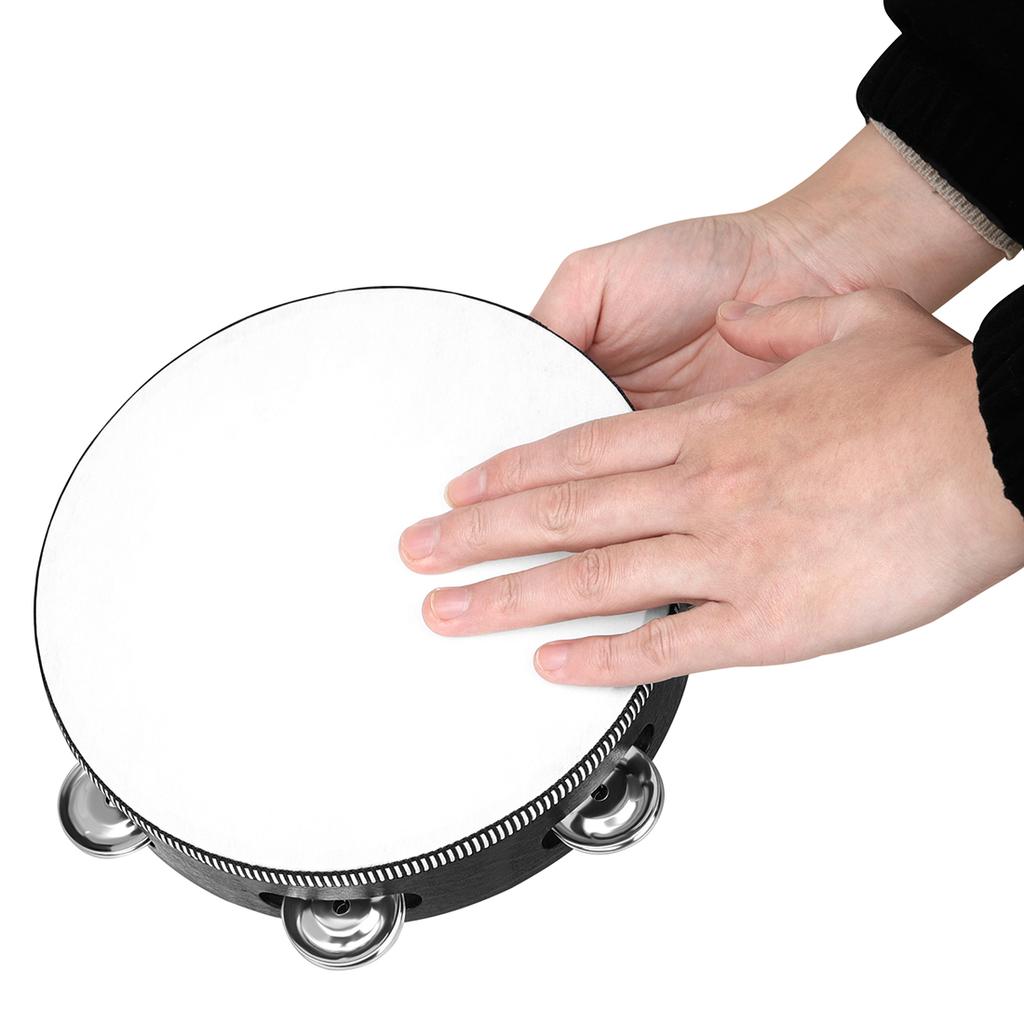 4Pcs Double Row Hand-Operated Tambourine Drums Kits 4/6/8/10 Inch Orff Percussion Instruments Children'S Gift Music Enlightenmen