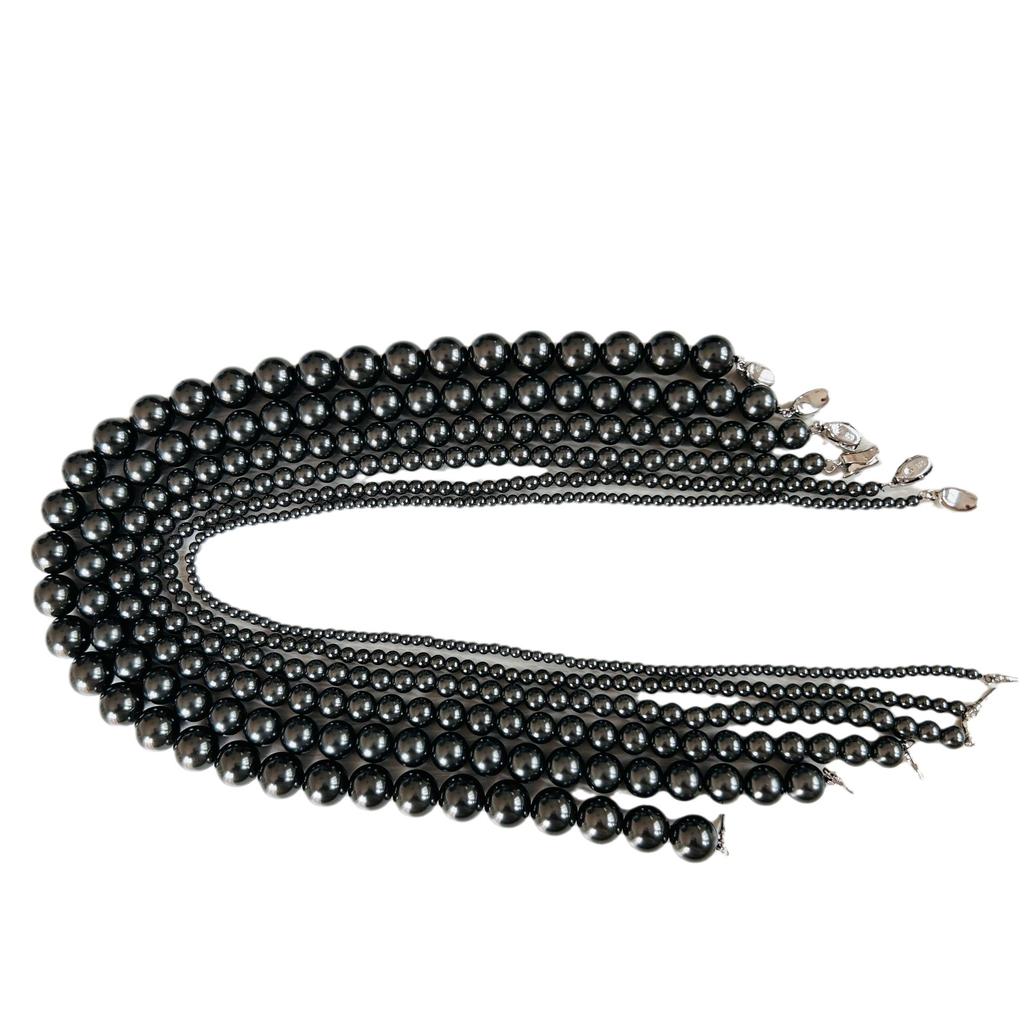 Tahitian Pearl Necklace Jewelry Women's Versatile Niche Design Sweater Chain Round Strong Light Neck Chain Collarbone Chain