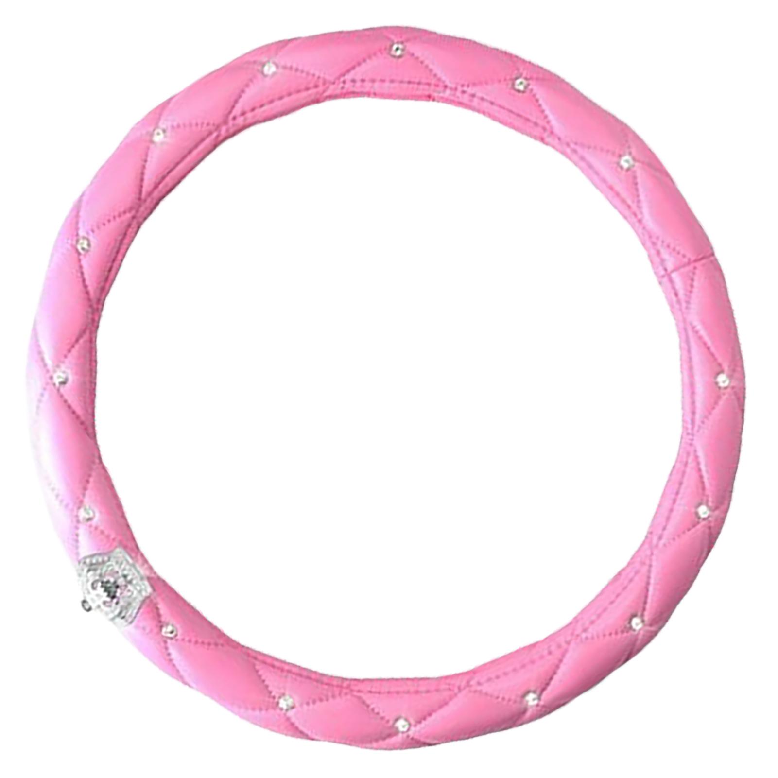 

Женская оплетка на руль Милая Универсальная Противоскользящая из ПУ кожи со стразами Оплетка на руль автомобиля