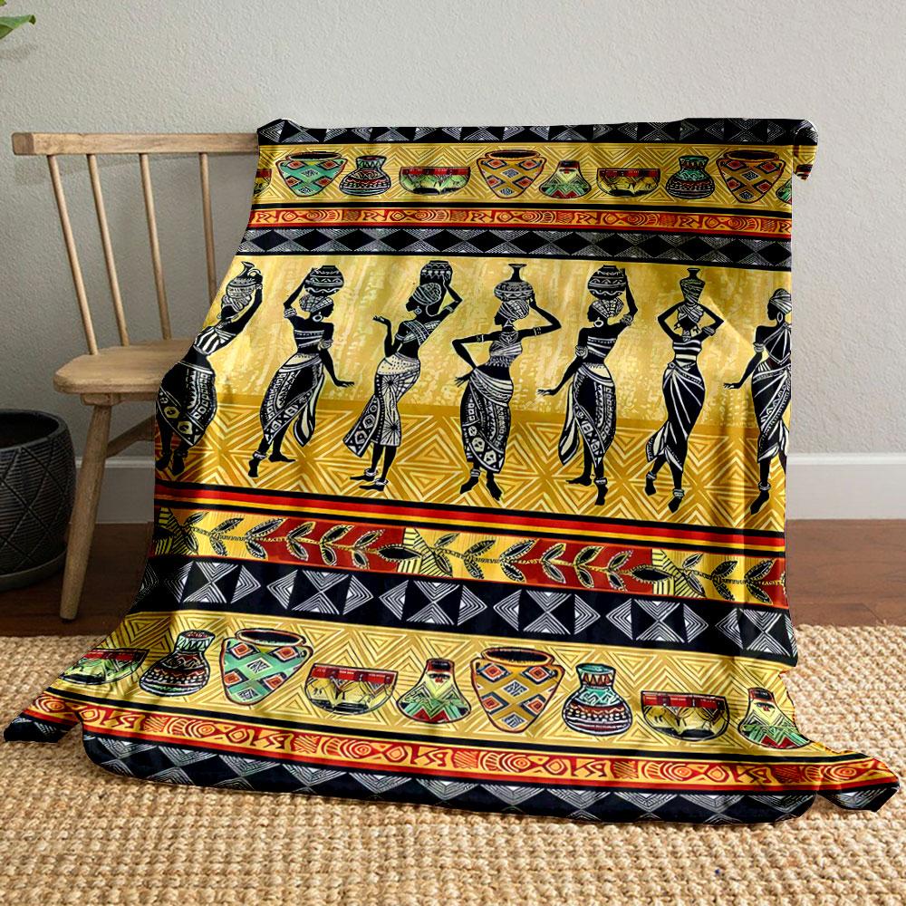 African Tribal Women Print Blanket bedroom Blanket for Livingroom Couch lunch break Soft throw for Friend s festival Gift 80cm x 120cm