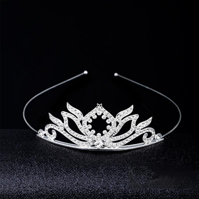 1PC Crystal Exquisite Rhinestone Children Girls Jewelry Gifts Hair Accessories Wedding Tiaras Queen Princess Crown Women Headband
