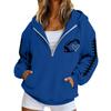 Women's Half-Zip Rugby Hooded Sweatshirt Pullover Jacket for Couples, Casual Wear