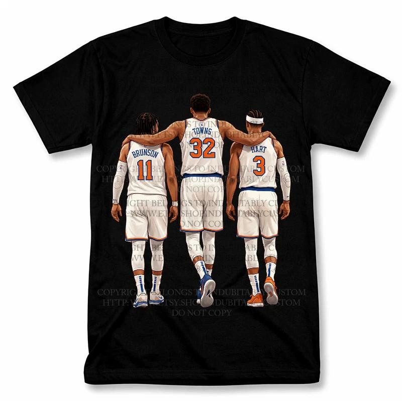 

Jalen Brunson Karl Anthony Towns Josh Hart NY Knicks Graphic T shirt Vintage S