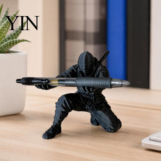 Stilvoller Stiftehalter 3D-gedruckter Ninja-Halter, Einzigartige Figur, Kreativer Eleganter Schreibtisch-Organizer, Schreibtisch-Dekoration Handwerk zur Aufbewahrung Praktisch