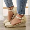 Fancy Sandals For Women Flat Women Platform Wedge Sandals Fashion Versatile Braided Buckle Sandals For Women Size 12 Tacones