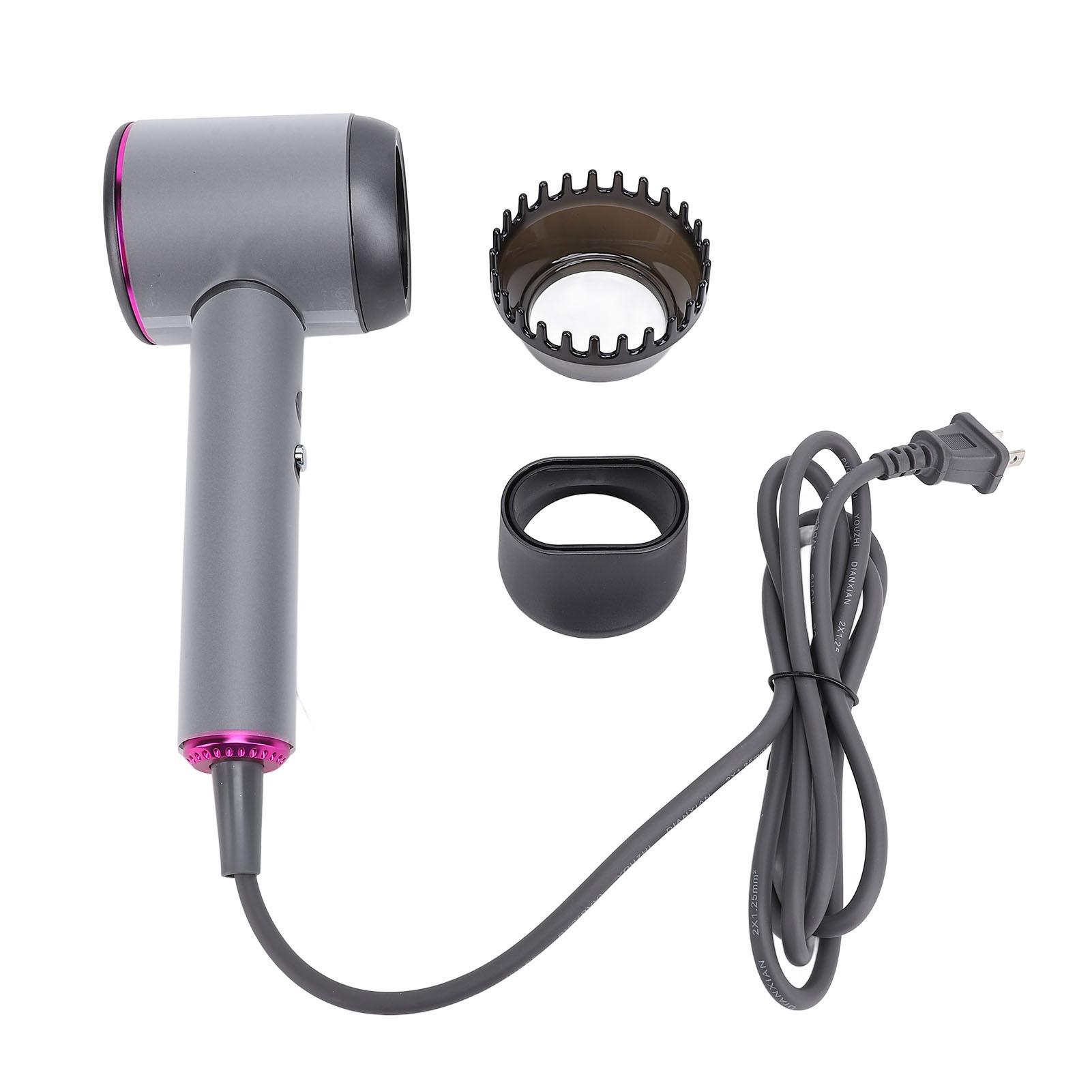 

Фен для волос высокоскоростной быстрой сушки мощный 1300 Вт интеллектуальный отрицательный ион портативный фен для H Dark Gray