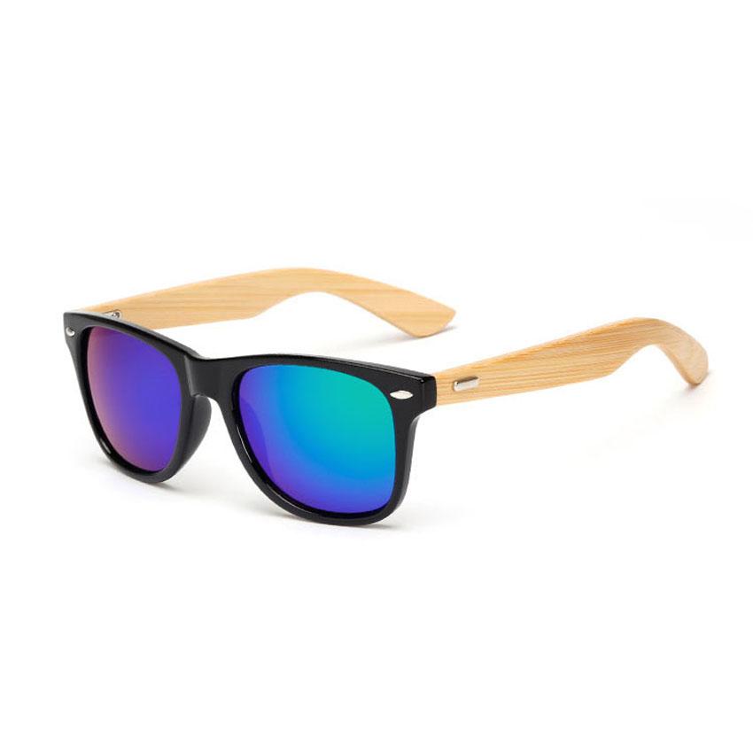 FOENIXSONG Vintage Sunglasses Women Men Bamboo Wood Arm Retro Fashion Sun Glasses Eyewear