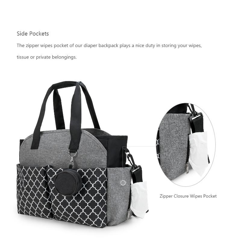 New Handbag/Shoulder Diaper Bag with Pacifier Pouch for Maternity and Baby Travel & Outdoor Use