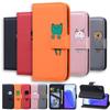 Flip Leather Phone Case for Xiaomi 11 POCO X3 10T Redmi Note 9 8 Pro 7A 8A 8T 9A 9C Cartoon Cat Animal Wallet Phone Cases Fundas