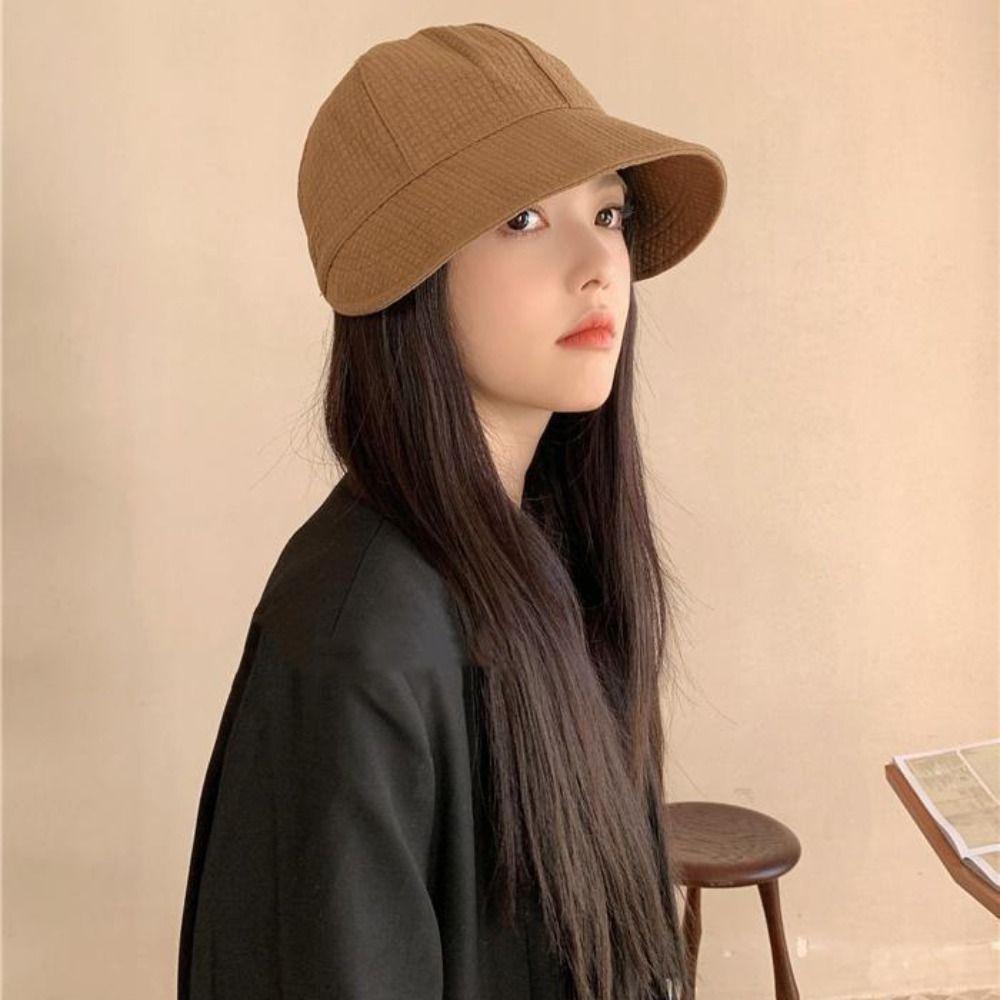 Women's Drawstring Waffle Pattern Baseball Cap, Fashionable Sun Protection Beach Travel Sun Hat, Suitable for Spring & Summer