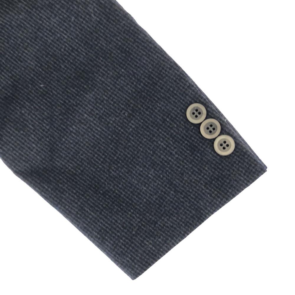 Durban wool Check Pattern tailored jacket 42 Navy x gray Lined Men's Used