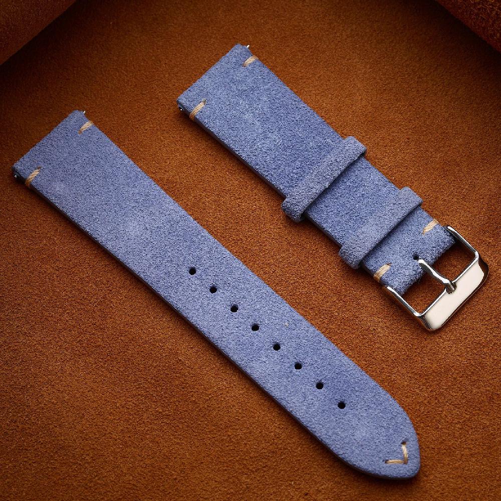 Vintage Wildleder Echtleder Uhrenarmbänder 14mm 16mm 18mm 20mm 22mm Armband Gürtel Schnellverschluss Uhrenarmband für Männer Frauen Armband