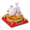Lying Waving Fortune Cat Solar Powered Wealth Welcoming Lucky Cat Decoration for Home Car Dashboard Ornament