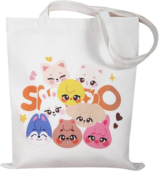 תיק צד קנבס Skzoo של Stray Kids - תיק יד אופנתי לסטודנטים