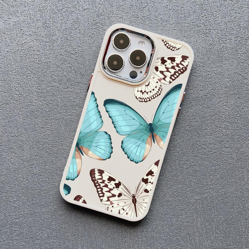 Animal Chromatic Colour Butterfly Print Silicone Phone Case For iPhone 13 12 Mini 11 Pro Max 16 15 14 Plus Pro Max XR XS X Cover