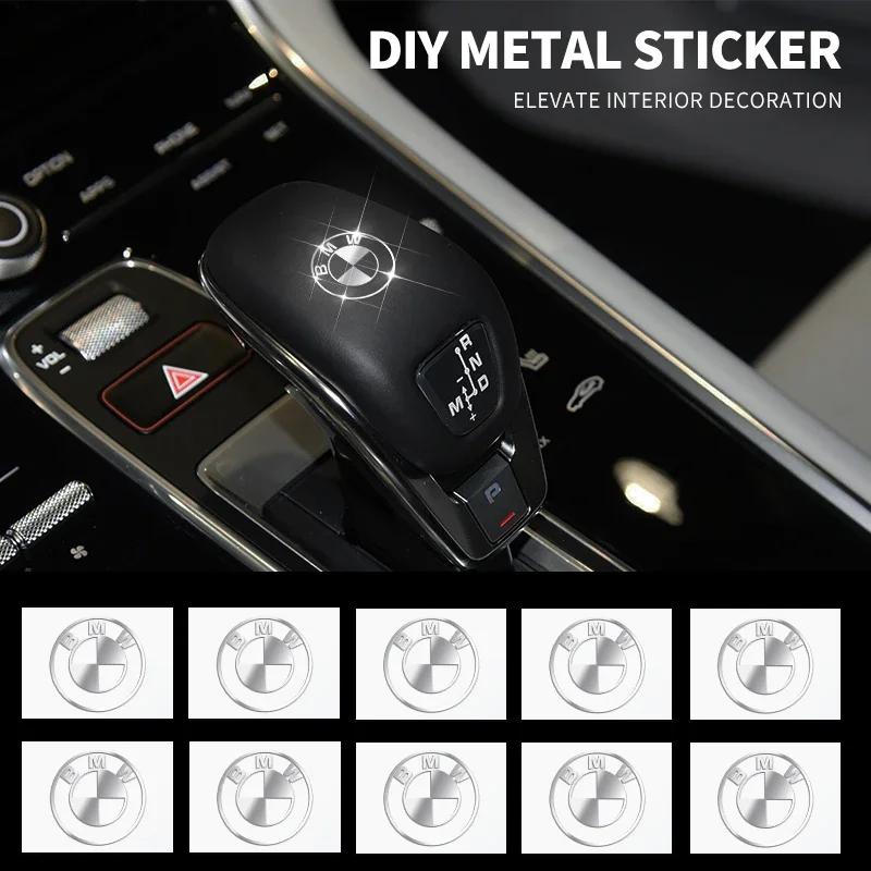 JTCM2 2/5/10pcs 3D Metal Car Emblem Sticker Decor Badge Decal Interior For Bmw E46 E39 E90 E60 E30 F10 F11 F20 F30 G20 G30 X1 X3 X5 Z4
